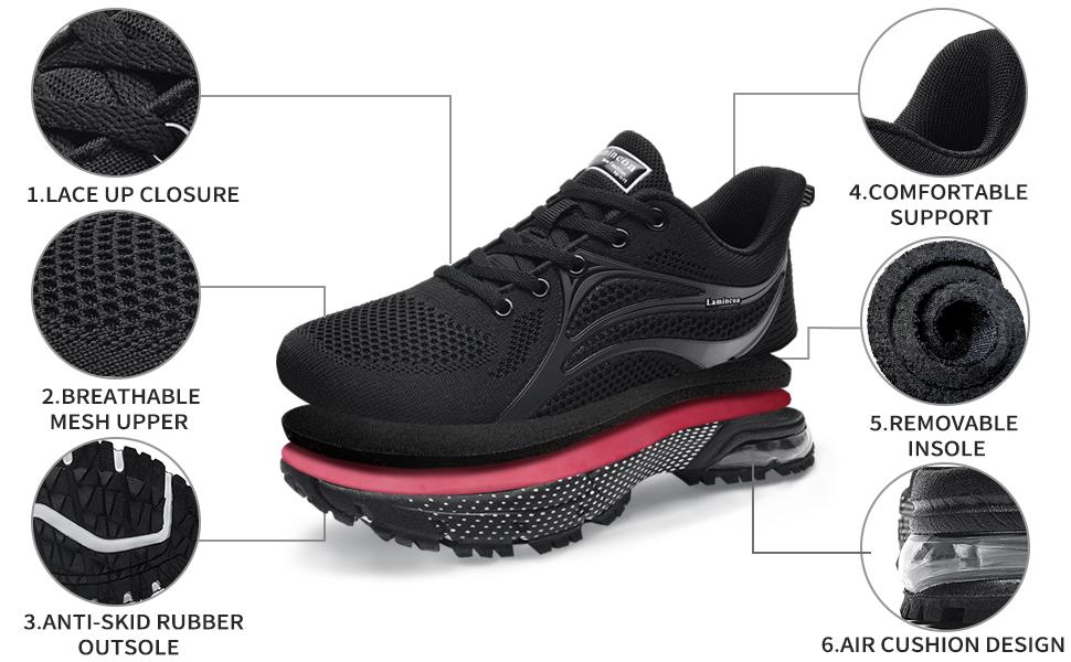 Women Air Running Sneakers Casual Lightweight Walking Shoes with Air Cushioned Design & Removable Insole for Outdoor Sport Gym Shoes Women Air Running Sneakers Casual Lightweight Walking Shoes with Air Cushioned Design & Removable Insole for Outdoor Sport Gym Shoes