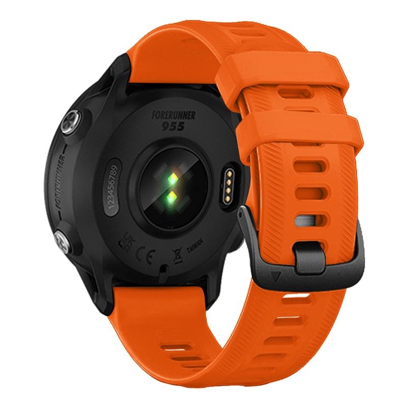 1 Pcs Casual Silicone Watch Band for Garmin Forerunner 955 Smartwatch Replacement Accessories Watch Straps (Strap Only, Watch Not Included)