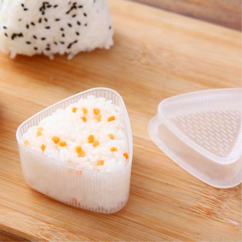 4pcs Transparent Triangle Onigiri Molds, Large Rice Ball Maker, Suitable for Lunch Boxes and Bento Box Decorations, DIY Sushi Kitchen Tools