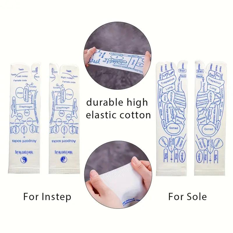 2-Piece Acupressure Foot Socks & Massage Stick Set: Foot Massage Socks with Acupressure Points Guide | Foot Reflexology Socks for Stress & Fatigue Relief