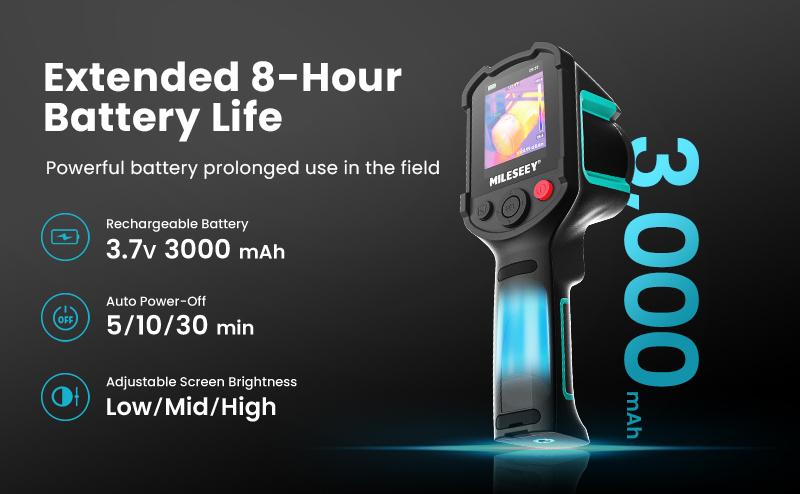 Handheld Thermal Imaging Camera Mileseey TR10 Super Resolution 240 x 240 ,2.8-inch LCD Display, 25 Hz Refresh Rate, -4°F to 1022°F with Temperature Alarm, Tool Industrial Car inspection tools TikTokShopBlackFriday Thermometer Hardware Heavy Duty