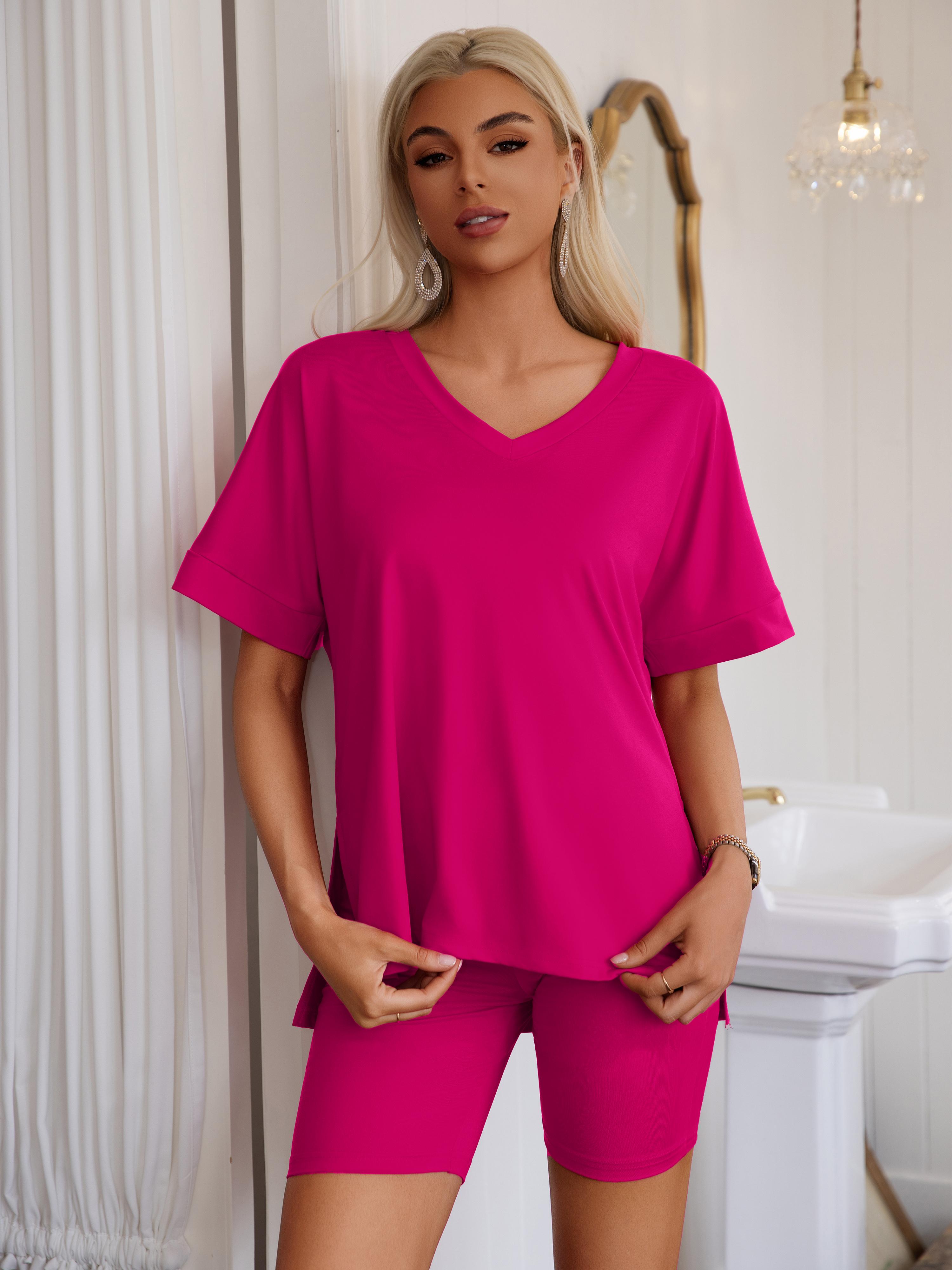 Joyfunear Womens Two Piece sets summer Lounge Set 2025  sweatshirt shorts sets Casual Matching sets Oversized T-shirts Short Fashion Summer Outfits