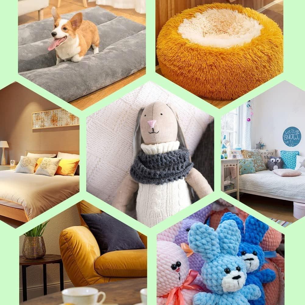 High-Quality Polyester Filling Fabric, Durable and Comfortable, Ideal for Sofa, Bedding, Stuffed Toys, Pet Beds, DIY Projects, Artificial Snow