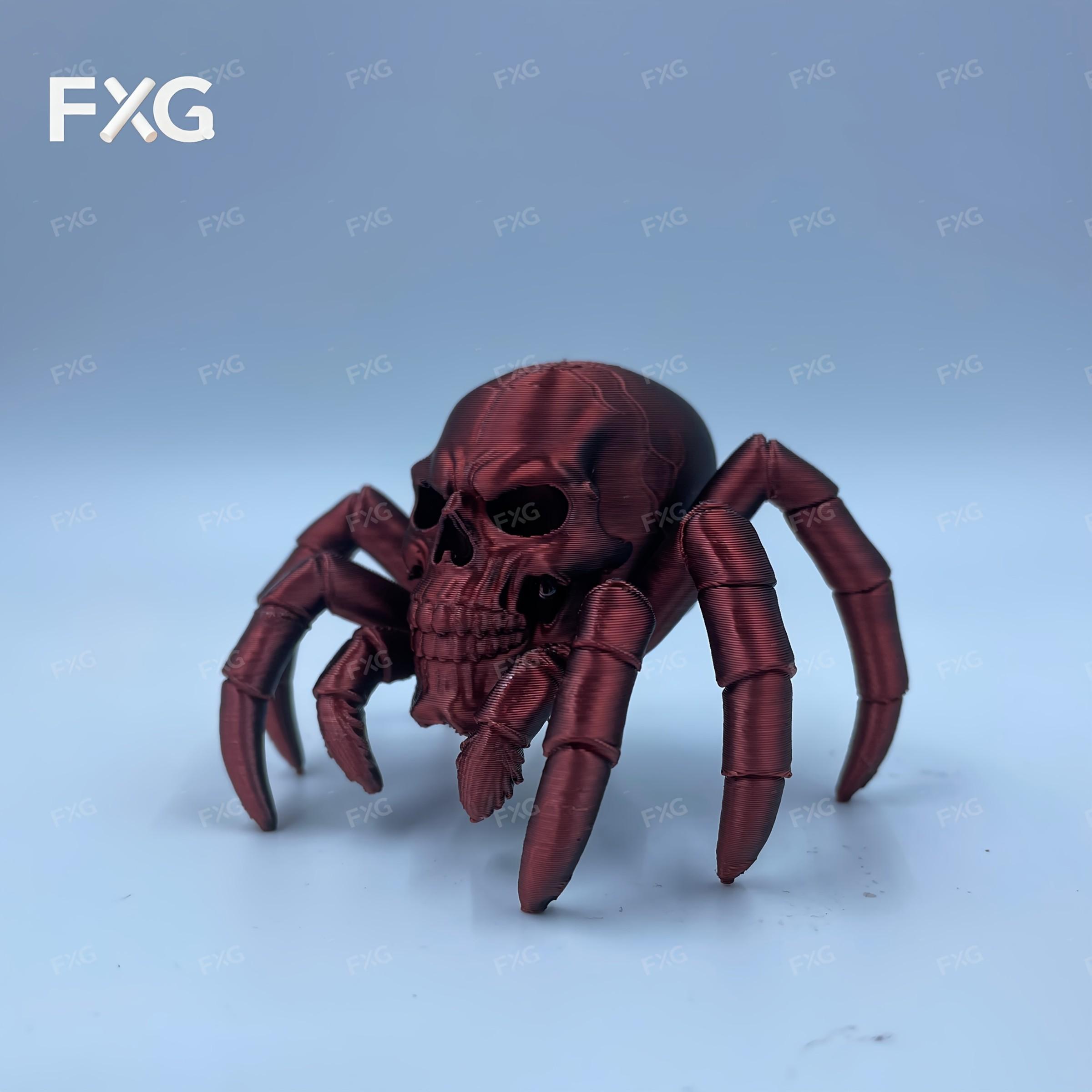 Dark Skull Spider Decorative Figurine, High Precision Print, Gothic Style, Desk Decoration, Christmas Gift, Unique Holiday Display