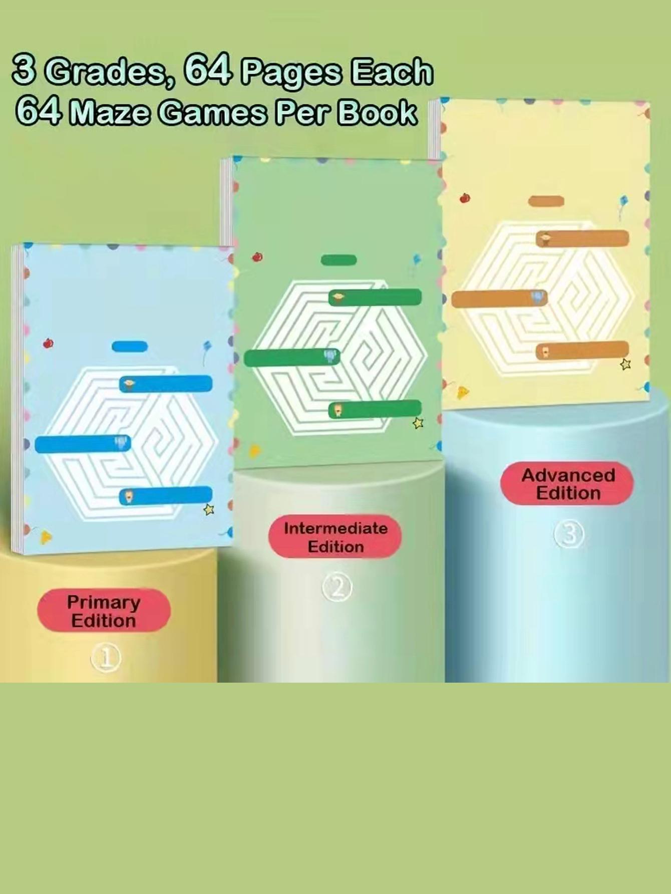 Maze Game Book for Focus Training, Interactive Learning Tool, Early Education Toy for Kids, Perfect Gift for Back-To-School Season