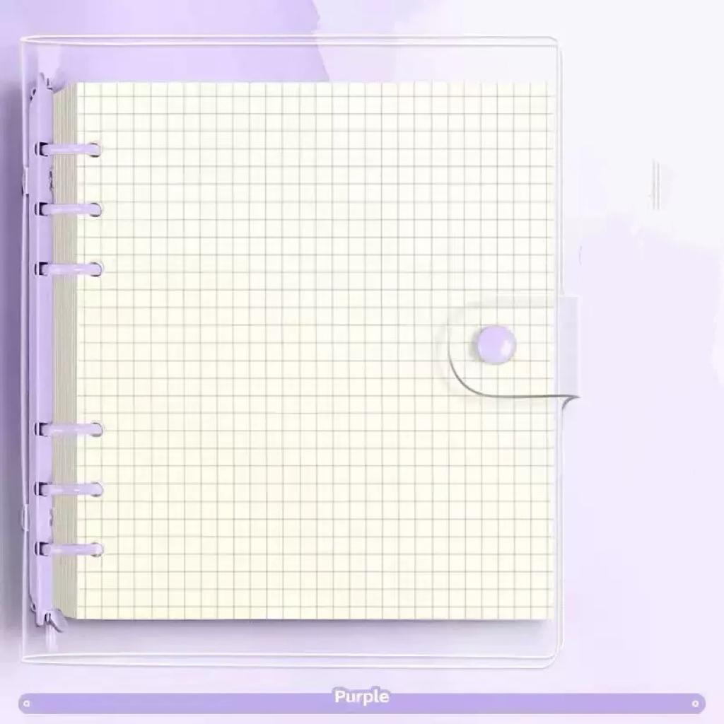 [Waterproof Loose-Leaf Notebookl Waterproof &Moisture-Proof 60 Page A5 PVC Transparent Loose-Leaf Notebook Replaceable Refillable Binder forDaily Writing, Office, and Study Use