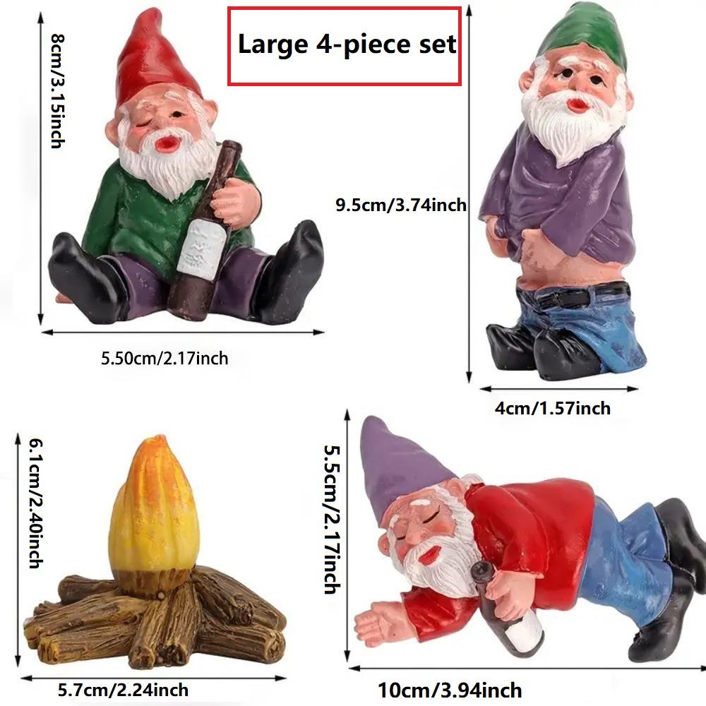 Creative Gnome Design Resin Craft (4 Counts), Miniature Garden Ornament, Fun Garden Gnome, Garden Gnome Statue, Micro Garden Decoration for Yard, Patio, Lawn, Indoor and Outdoor Decoration, Garden Accessories, Home Decor Creative Gnome Design Resin Craft (4 Counts), Miniature Garden Ornament, Fun Garden Gnome, Garden Gnome Statue, Micro Garden Decoration for Yard, Patio, Lawn, Indoor and Outdoor Decoration, Garden Accessories, Home Decor