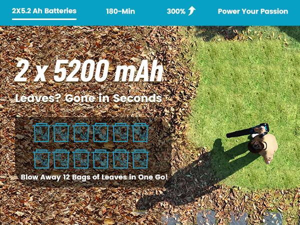 Seesii 40V Cordless Electric Leaf Blower/Snow Blower Cordless, 680CFM/210MPH Brushless Motor with 2 * 5200 mAh Batteries and 2*Chargers, Variable Speed Control & Turbo Button, Electric Blower for Lawn Care/Debris/Dust Seesii 40V Cordless Electric Leaf Blower/Snow Blower Cordless, 680CFM/210MPH Brushless Motor with 2 * 5200 mAh Batteries and 2*Chargers, Variable Speed Control & Turbo Button, Electric Blower for Lawn Care/Debris/Dust