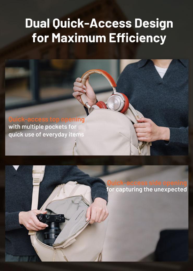 PGYTECH OneGo Lite Camera Backpack Water-Resistant DSLR/Mirrorless Bag for Sony/Canon/Fujifilm, Drone Backpack, Tripod Mount Travel & Weekend Photography Pack for 14" Laptop Photographic Kit