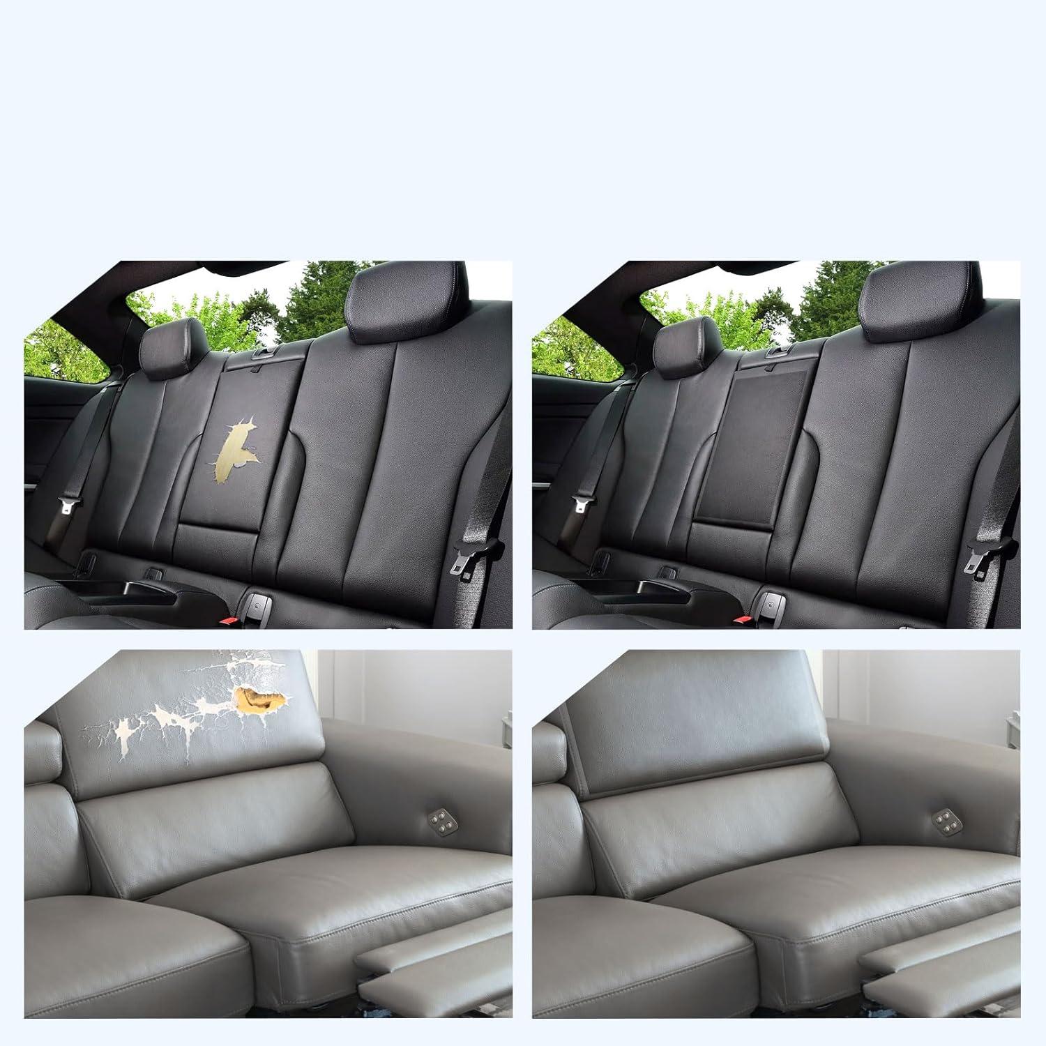 Self Adhesive Leather Repair Patch, 1 Roll Elastic Leather Repair Tape, Multifunctional Leather Repair Kit for Sofa Car Seat