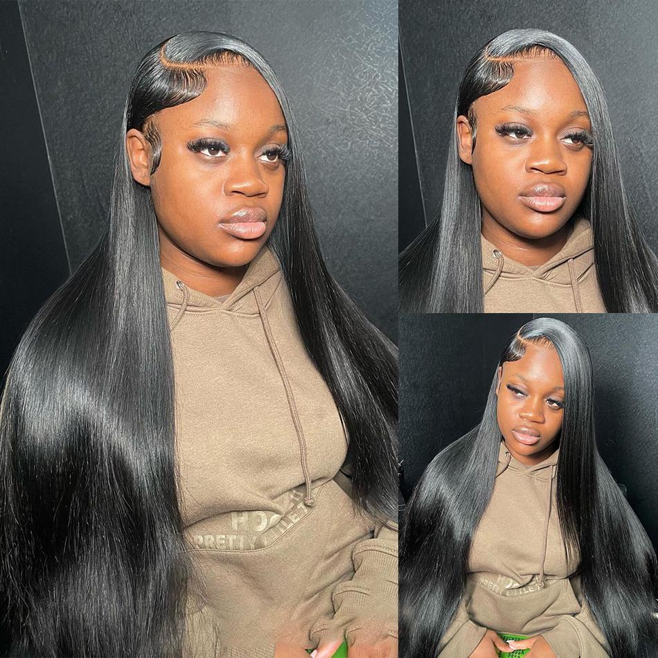 [28" Only for 95$] Bling Hair 13x6 13x4 Glueless Lace Frontal Wig Pre-Everything Ear To Ear Natural Hairline 180% Density 360 HD Lace Skin Melted Silky Straight Human Hair Wigs  #TikTokShopBacktoSchool