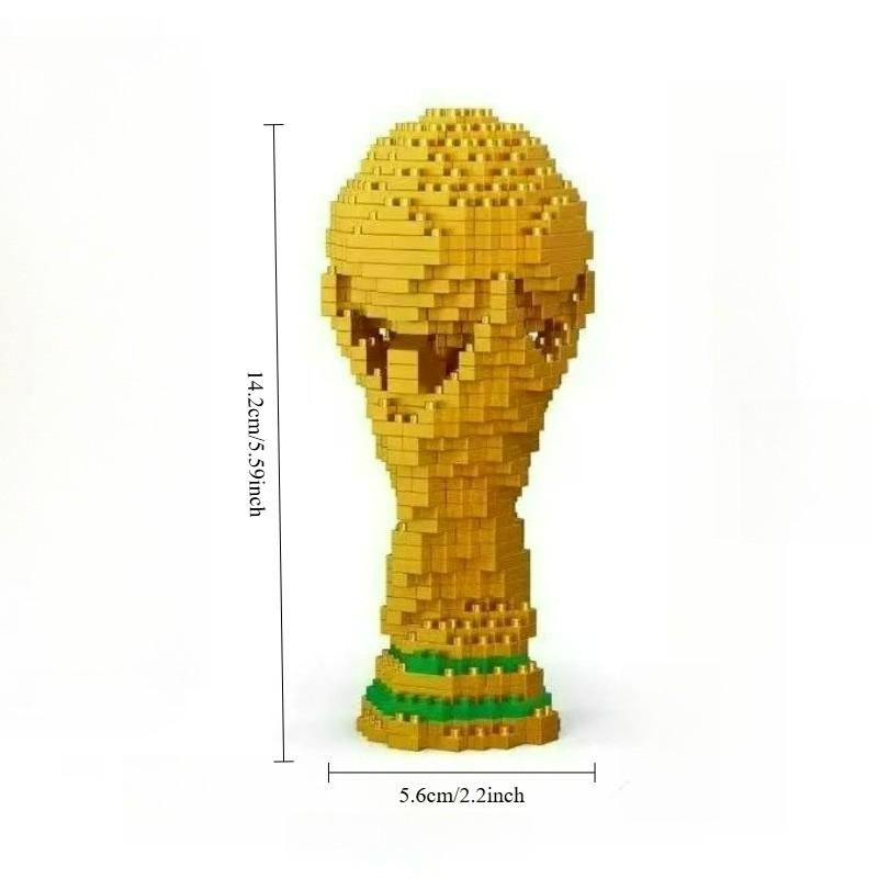 Creative Football Building Blocks Mini Particle Assembly Decorative Educational Toy, Desktop Decoration, Collectible Dolls, Micro Bricks Display