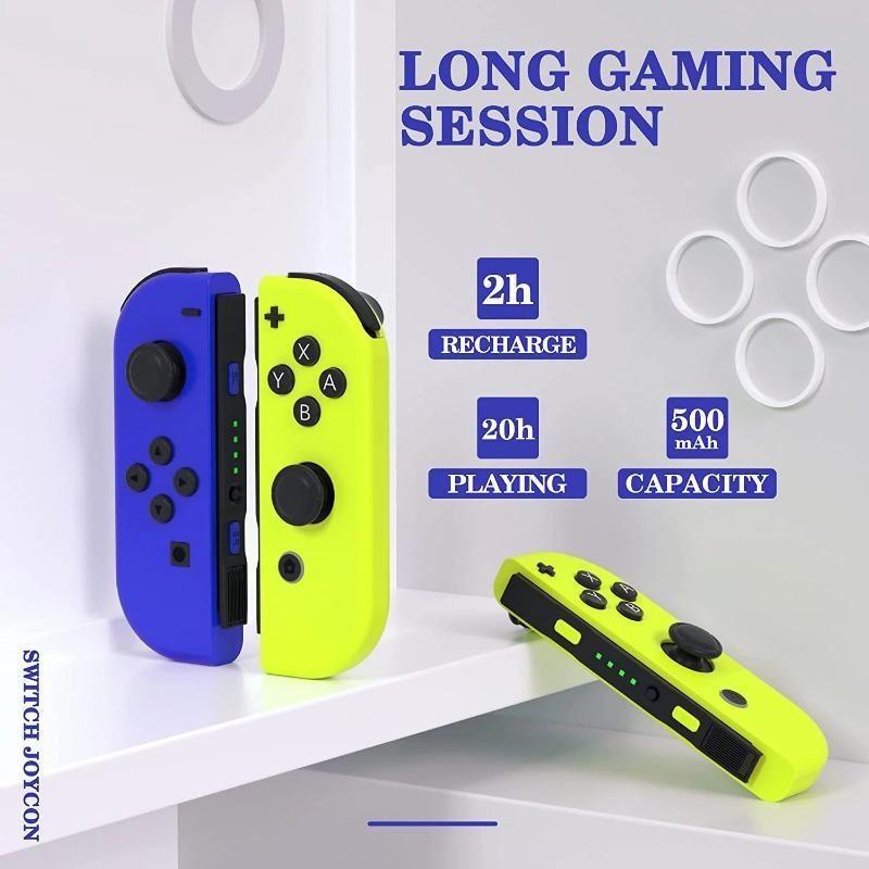 Wireless Controller for Game Handheld, Compatible with Switch Lite Oled, Dual Vibration Function, Cool Replacement Accessory