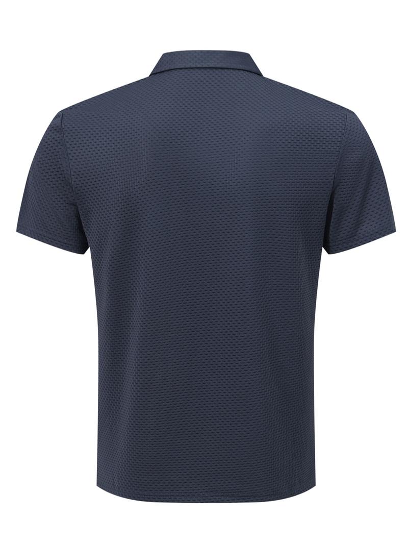 Men's Summer High-End Polo Shirt, Cool Comfortable Letter Print, New Twill Fabric, Casual Sports Leisure, Short Sleeve