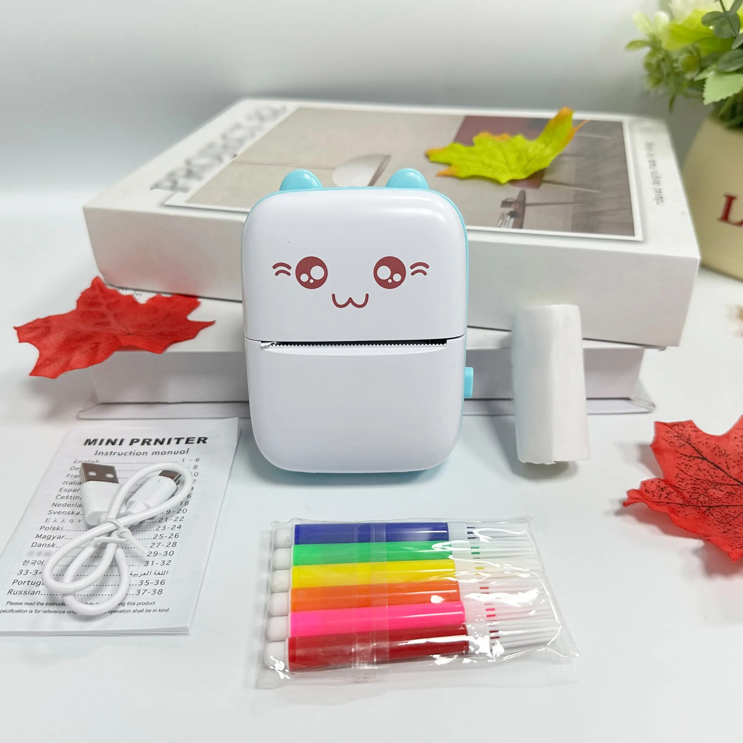 Portable Wireless Mini Inkless Thermal Printer, USB Charging, Ideal for Notes, Labels, Receipts, Crafts, Travel, Home Use, Perfect Gift