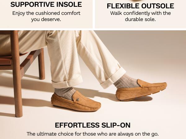 Bruno Marc Men's Versatile Slip-On PU Leather Loafers with Round Toe