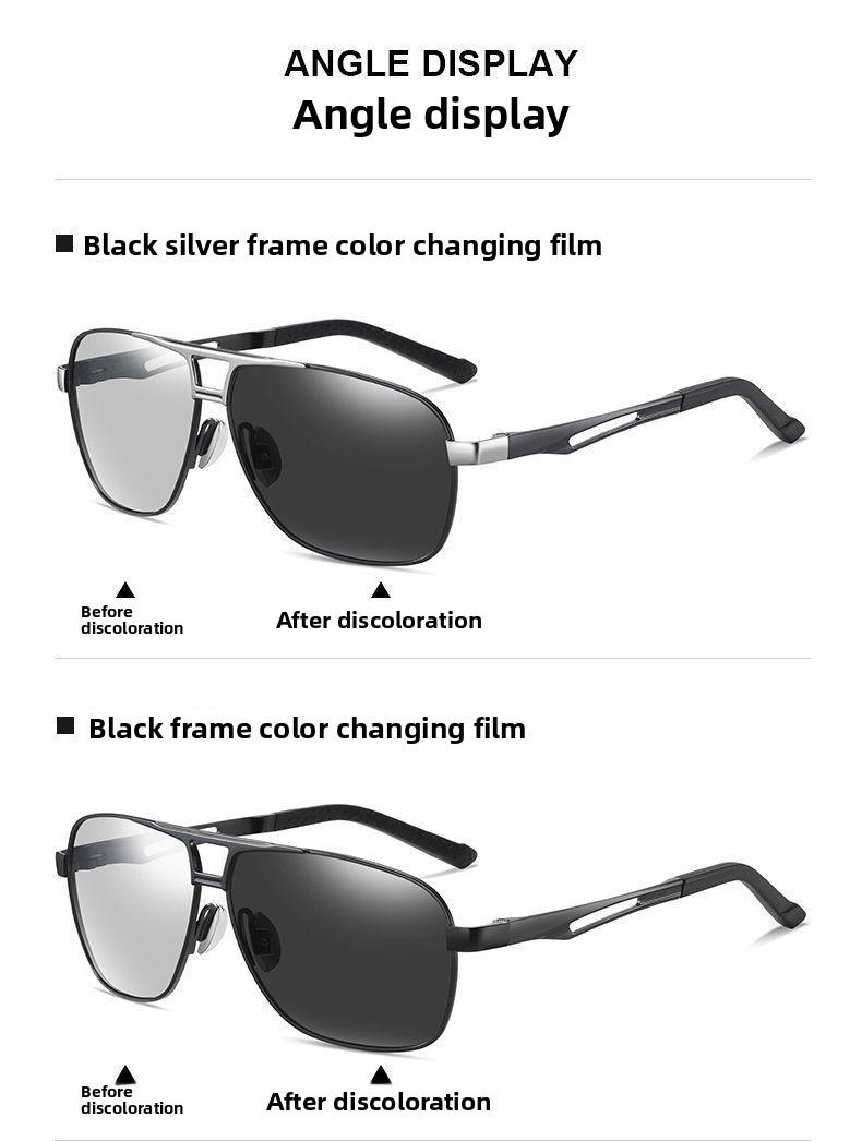 Aviator Photochromic Polarized Driving Sunglasses for Women Men,UV400 Anti-Glare Wrap Around Shades,Lightweight Durable Eyewear for Driving,Fishing&Outdoor Sports