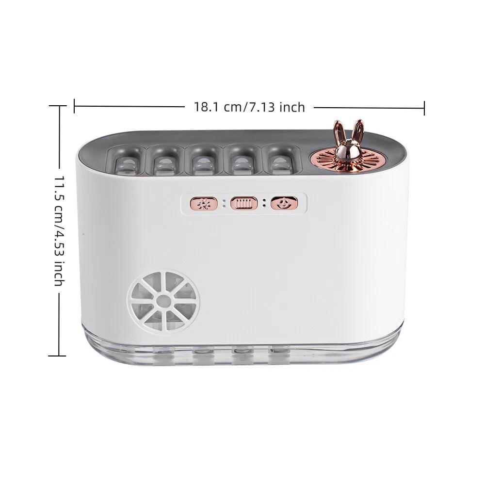 USB-Powered Air Humidifier with Music Sync, Colorful Spray, Smart Aromatherapy, LED Display, for Bedroom, Car, Home, Sleek Design