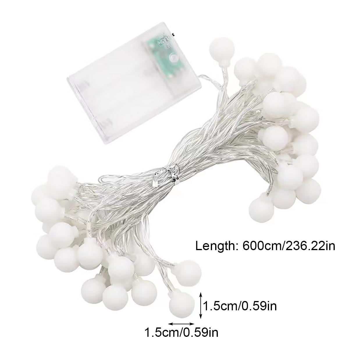 1Pack LED Colored Spherical Light Strings | Frosted Small Sphere Fairy Lights, Battery-Powered (Batteries Not Included), Ideal for Bedroom, Living Room, Cabinet, Curtain, Desk, Wedding, Decoration, Perfect for Christmas, Thanksgiving, Easter