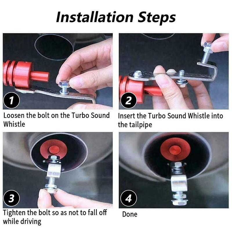 Car Muffler Turbo Whistle Exhaust Pipe Oversized Roar Maker Car Accessories XL