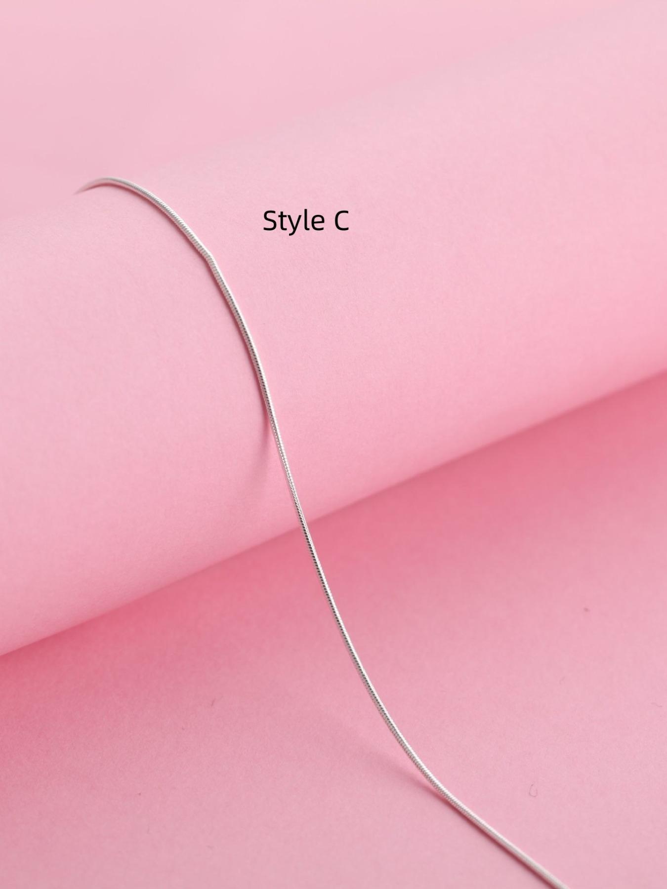 925 Sterling Silver Women's Simple Fashion Chain Necklace, Classic Series Necklace, Fashion Jewelry Accessories for Women As Gift, Minimalist Necklace