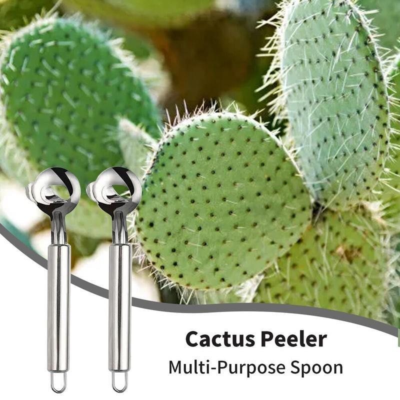 Stainless Steel Peeler - Multi-Purpose Kitchen Tools, Cactus Peeler, Noodle Cutter & Scoop, Durable & Easy-Grip Handles 2025