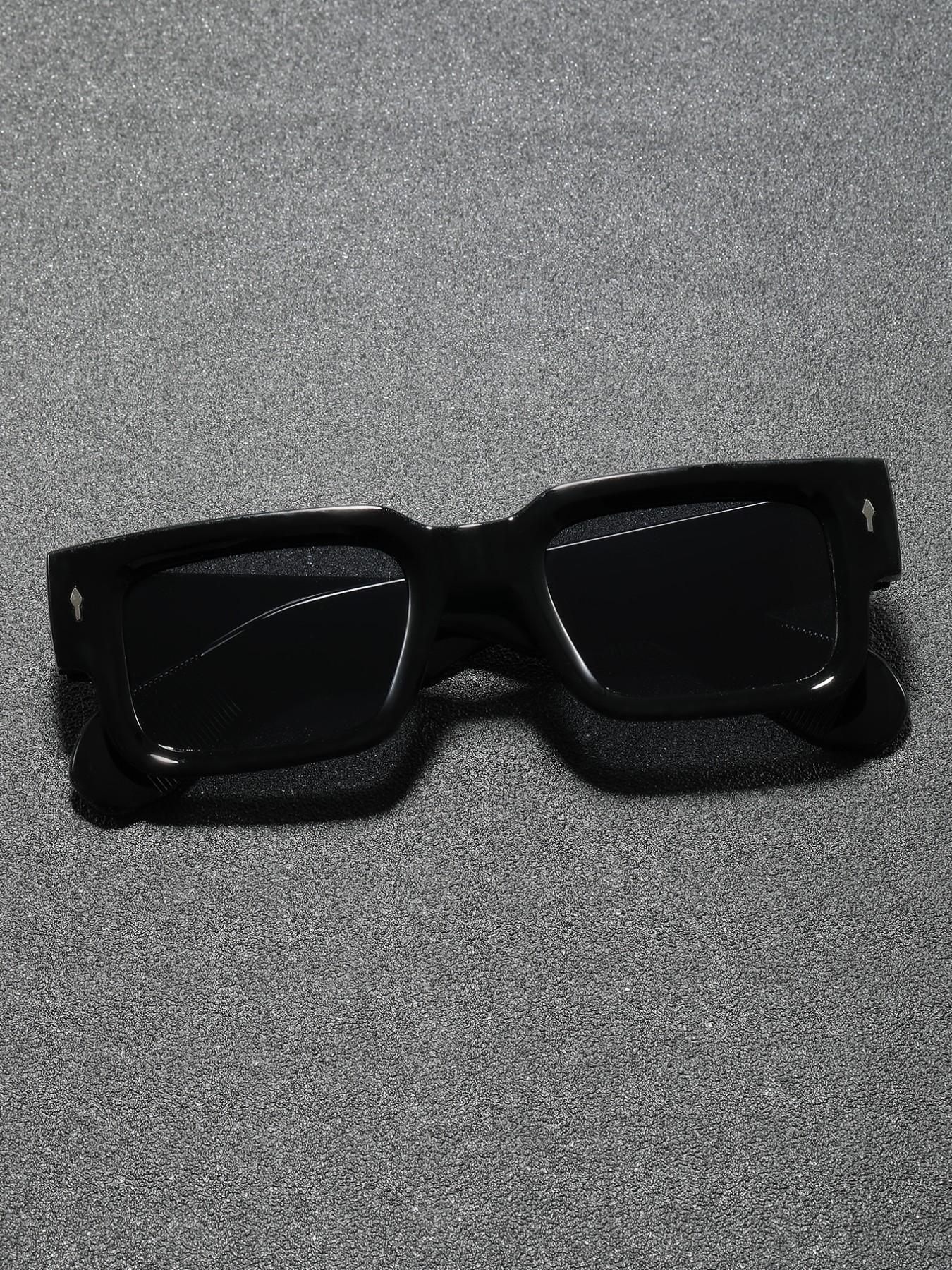 Classic Rectangular Men's Sunglasses, Perfect for Casual Activities, Vacation, Dating, Stylish Eyewear for Everyday Use