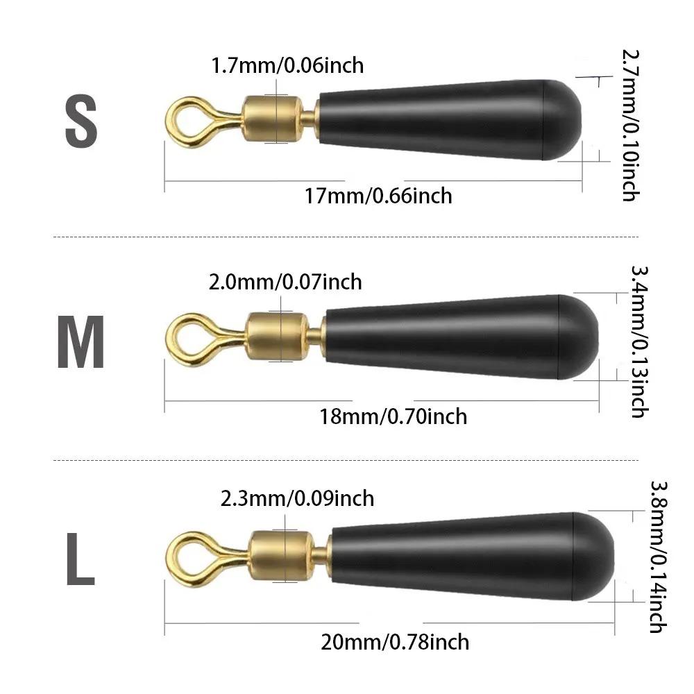 Anti-Tangle Nickel-Plated 360° Swivel Fishing Float Stops, High Elasticity Durable Bobber Seat, Compatible with LED Glow Floats for Deep Water Rock & Offshore Fishing, 10 or 50 Pack Options