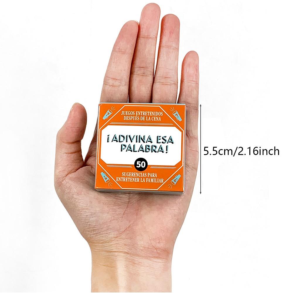 50 Spanish Language Cards, Family Interaction Game, Post-Dinner Card Game, Perfect Gift for Easter, Valentine's Day, Christmas