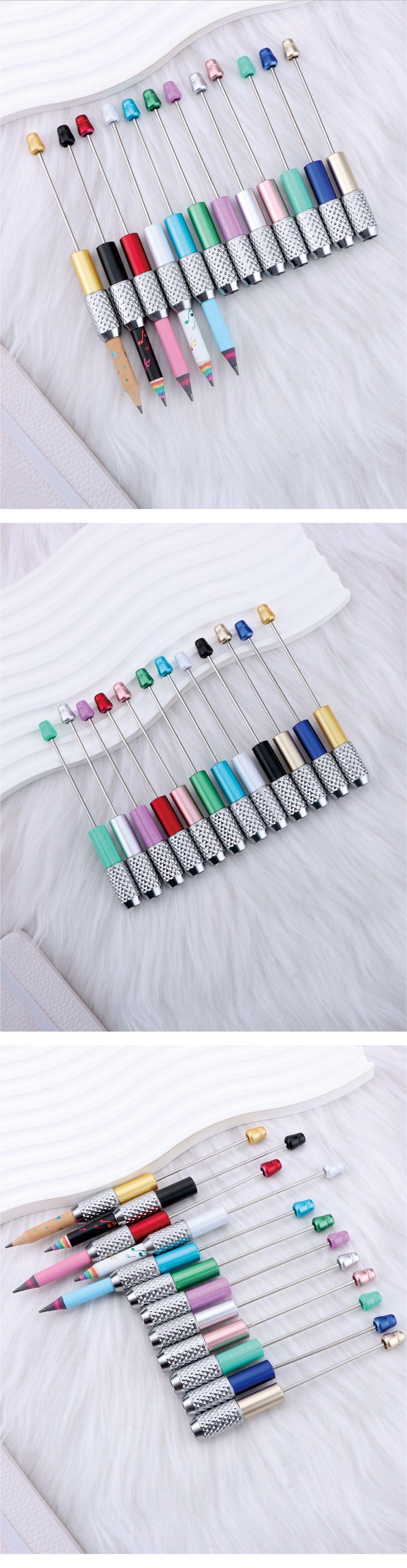 5Pcs Creative DIY Beaded Pencil Extender, Sketch Pencil Grip, Pen Adapter Extension Rod, Art Supply Tool