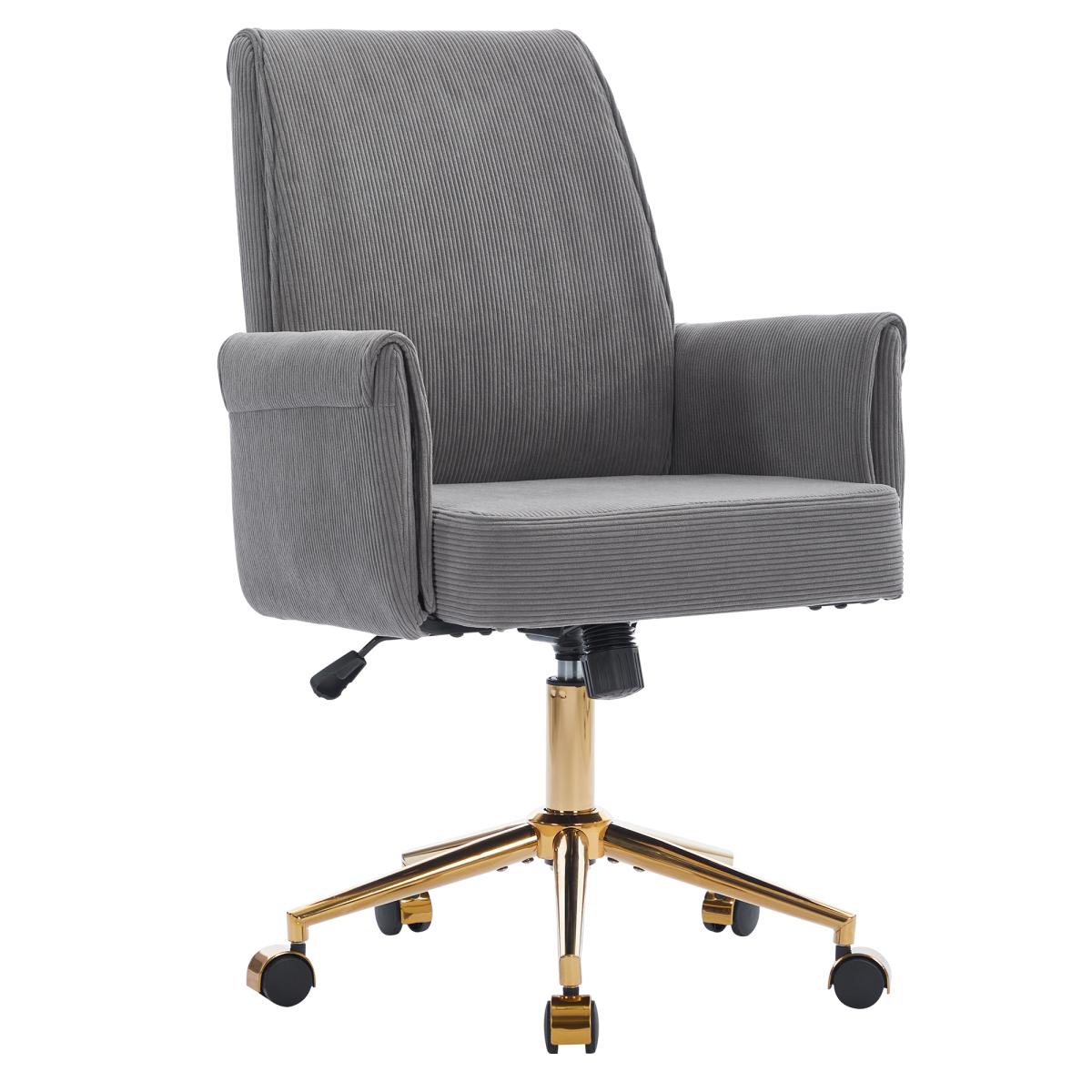 AobtkelMid-back liftable office chair, striped fabric, and ergonomically designed, is an excellent choice for working, studying or relaxing. The mid-back design provides a better sitting experience.Gray