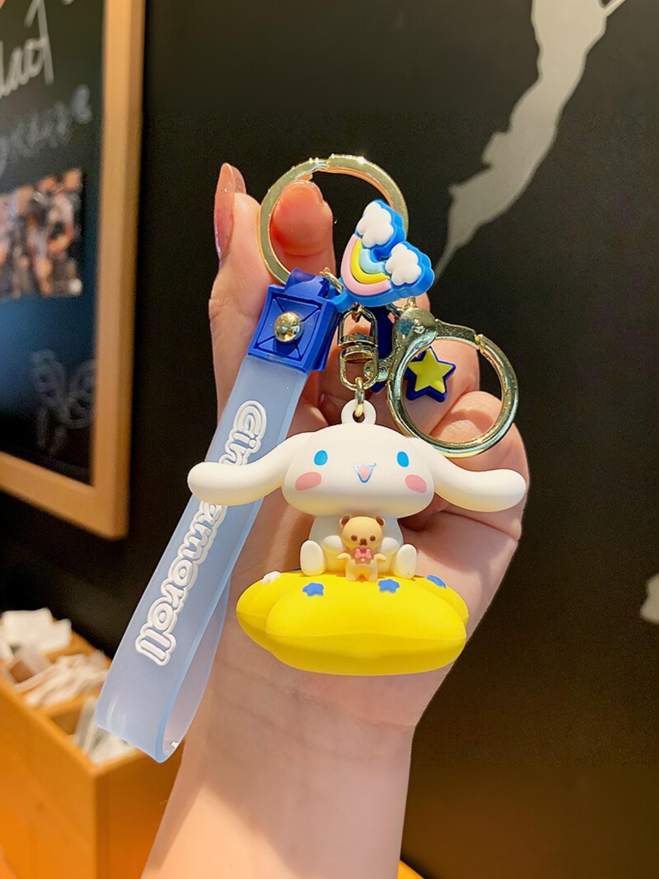 Creative Cartoon Universe Large Ear Dog Keychain, Cute Gingerbread Dog Car Bag Pendant, Small Gift, Holiday Gift, Fun Accessory