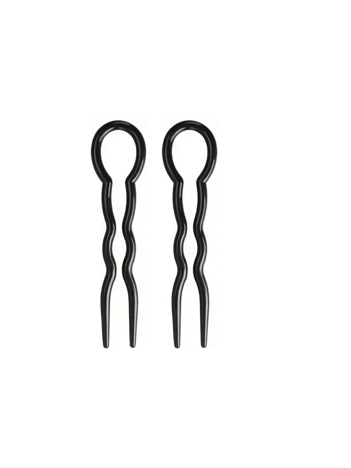 Elegant U-Shaped Hairpins, French Style Hairpin，Durable Plastic Hair Fork Sticks, Versatile Headwear Clips for Women - Ideal for Back to School Accessory, Hair Styling Clips|Minimalist Hairpins|Durable Hairpins, Hair Accessories