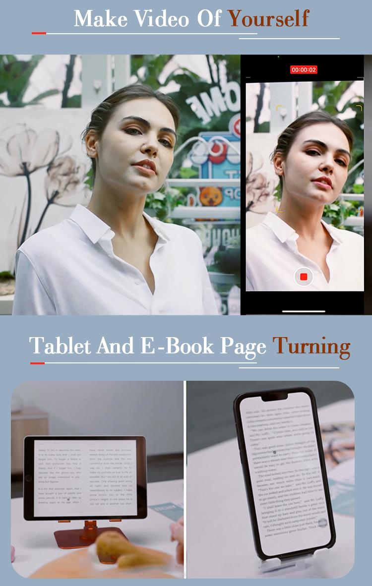 Wireless Page Turner Scrolling Button Ring Fingertip Bluetooth Remote Control with Charging Case for Phone, Ring for iPhone, iPad, Android,