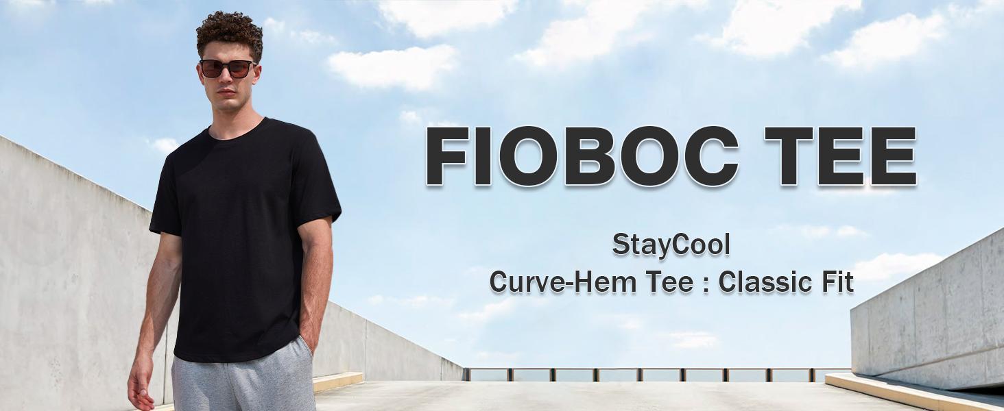 Fioboc StayCool 2.0 Curve-Hem Tee, Men's Moisture-Wicking, Quick Dry T-Shirt for Gym, Running & Casual Workouts,Stretch Fabric, Wrinkle Breathable Activewear Athletic Mesh Fioboc StayCool 2.0 Curve-Hem Tee, Men's Moisture-Wicking, Quick Dry T-Shirt for Gym, Running & Casual Workouts,Stretch Fabric, Wrinkle Breathable Activewear Athletic Mesh