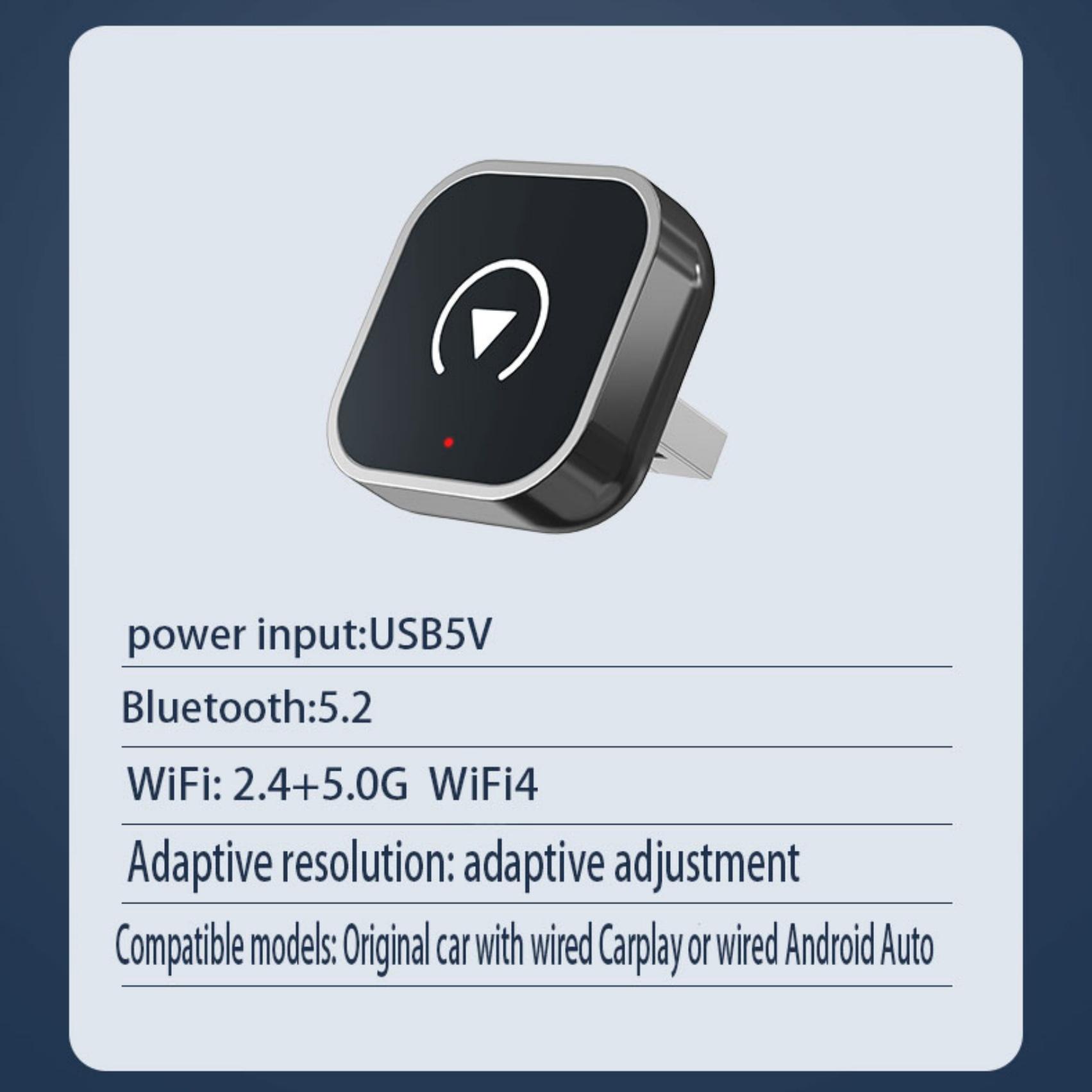 2026 Wireless Carplay Adapter for Android & Other Models, Quick Connection, No Delay, Hands-Free Calling, Suitable for 2016+ Wired Vehicles, Wireless Carplay Dongle