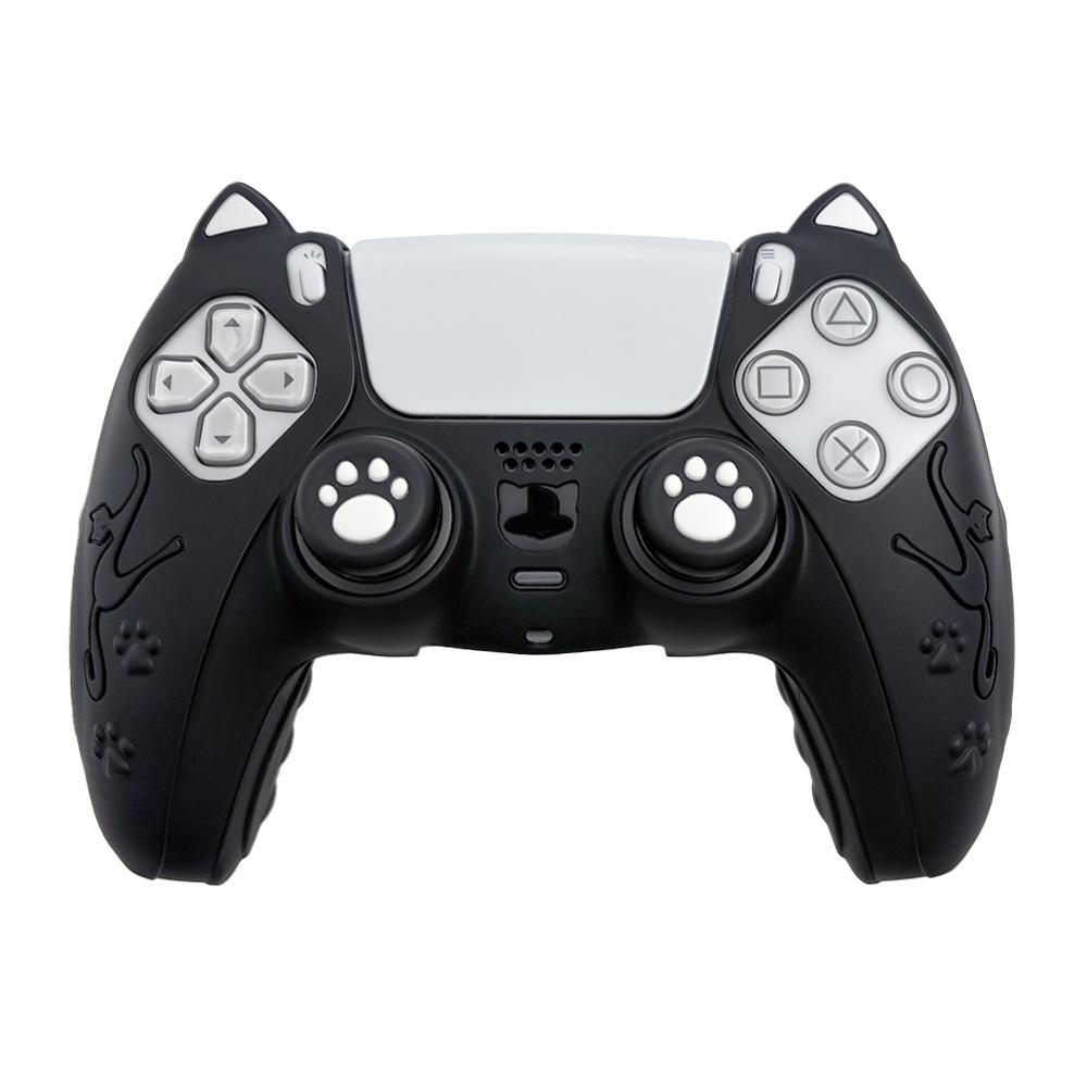 Cute Skin Protection Case for Playstation5 Controller, Includes 1 Handle Cover and 2 Custom Thumb Grips, Perfect Accessory Set, Gaming Console Accessories
