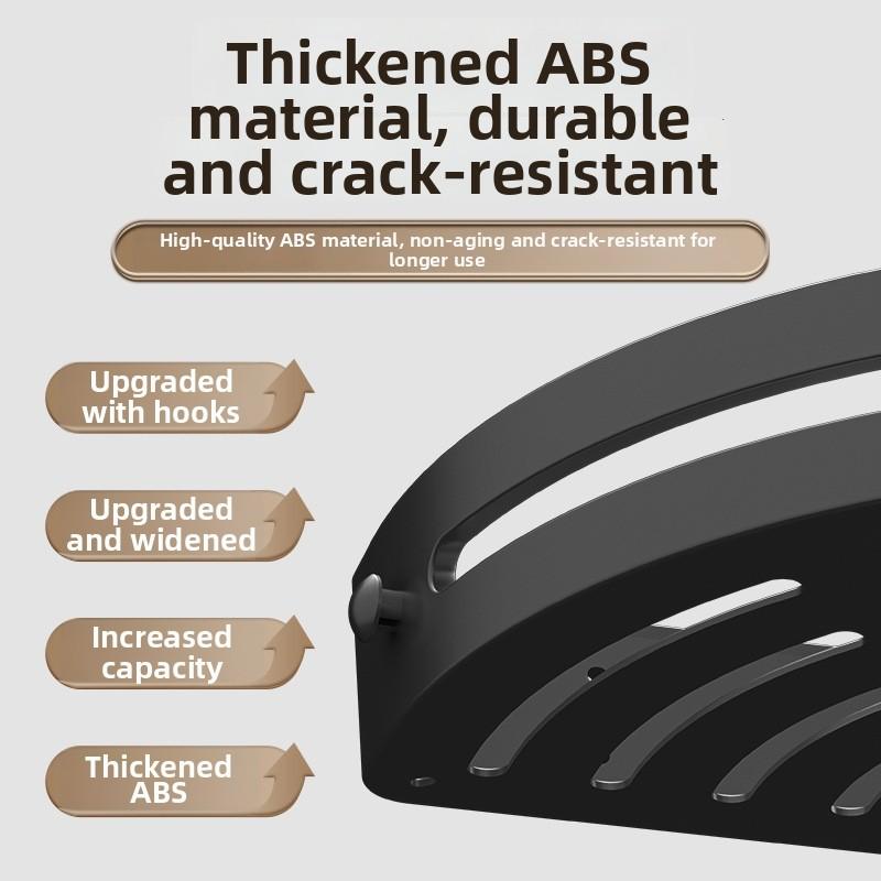 2-3-Pack Gun Gray ABS Triangular Suction Cup Shower Caddy 3-Tier Corner Shelves No Drilling Bathroom Organizer 40lbs Load Capacity Towels Hook Toiletries Storage Rack