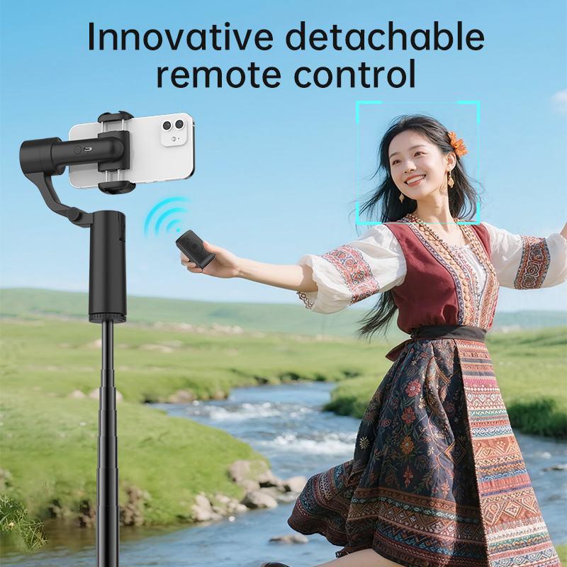 Dual-Axis Ai Face Recognition Gimbal with Tripod Stand, Phone Stabilizer, Handheld Gimbal, 360° Follow Focus, Anti-Shake, Videography Equipment, Christmas Gift