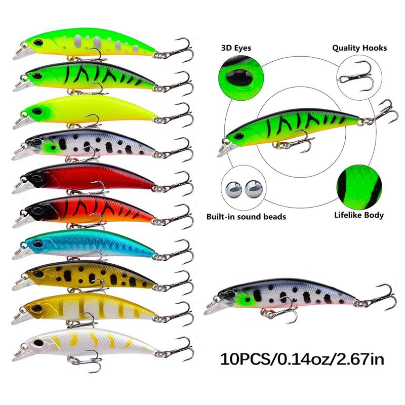 97PCS Fishing Lures Kit Mixed Including Minnow Popper Crank Baits with Hooks for Saltwater Freshwater Trout Bass Salmon Fishing 97PCS Fishing Lures Kit Mixed Including Minnow Popper Crank Baits with Hooks for Saltwater Freshwater Trout Bass Salmon Fishing