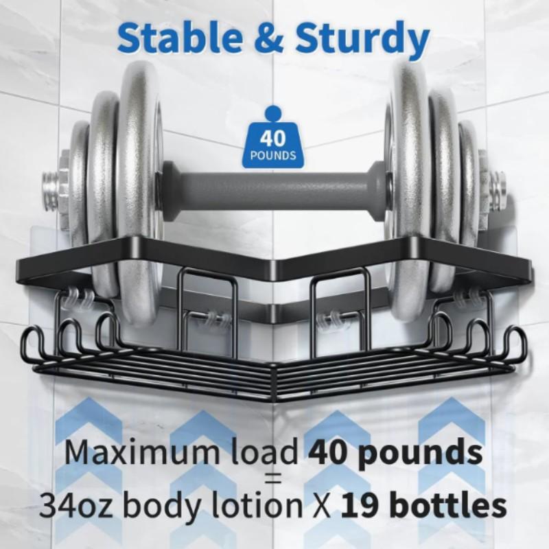 New Bathroom Wall-Mounted Storage Rack, Corner Shelf for Bathroom, Simple Multi-Layer Design, Suitable for Bathrooms and Shower Areas