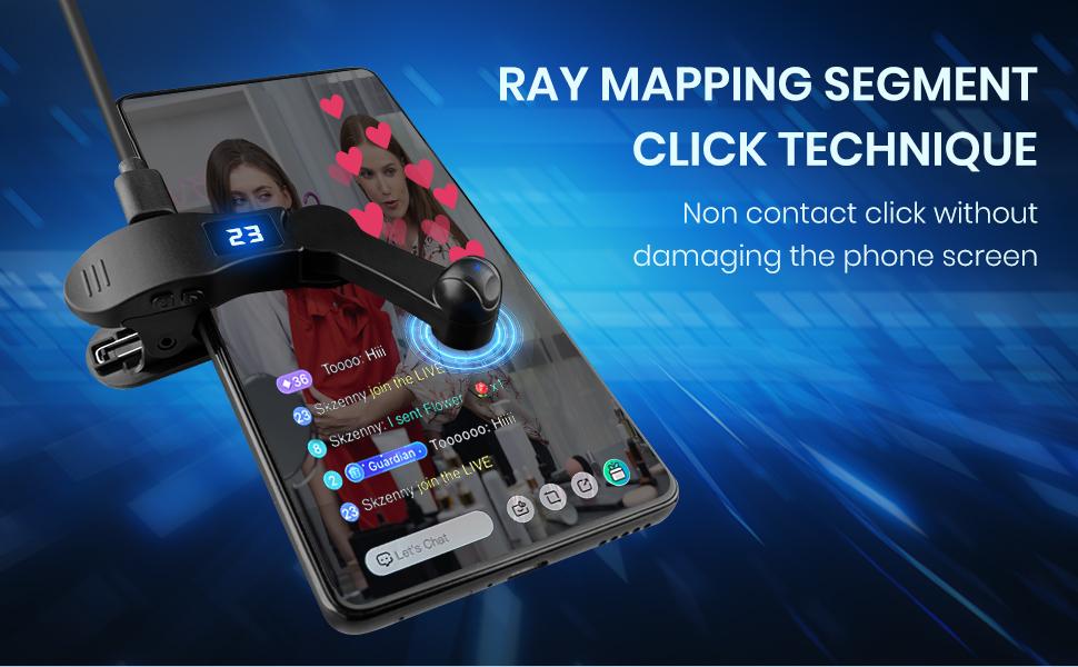 Smart Automatic Screen Clicker Device, USB Powered Simulate Finger Continuous Clicker, Adjustable Speed Physical Clicker for Games, Live Likes, Reward Tasks, Fall & Christmas Gift