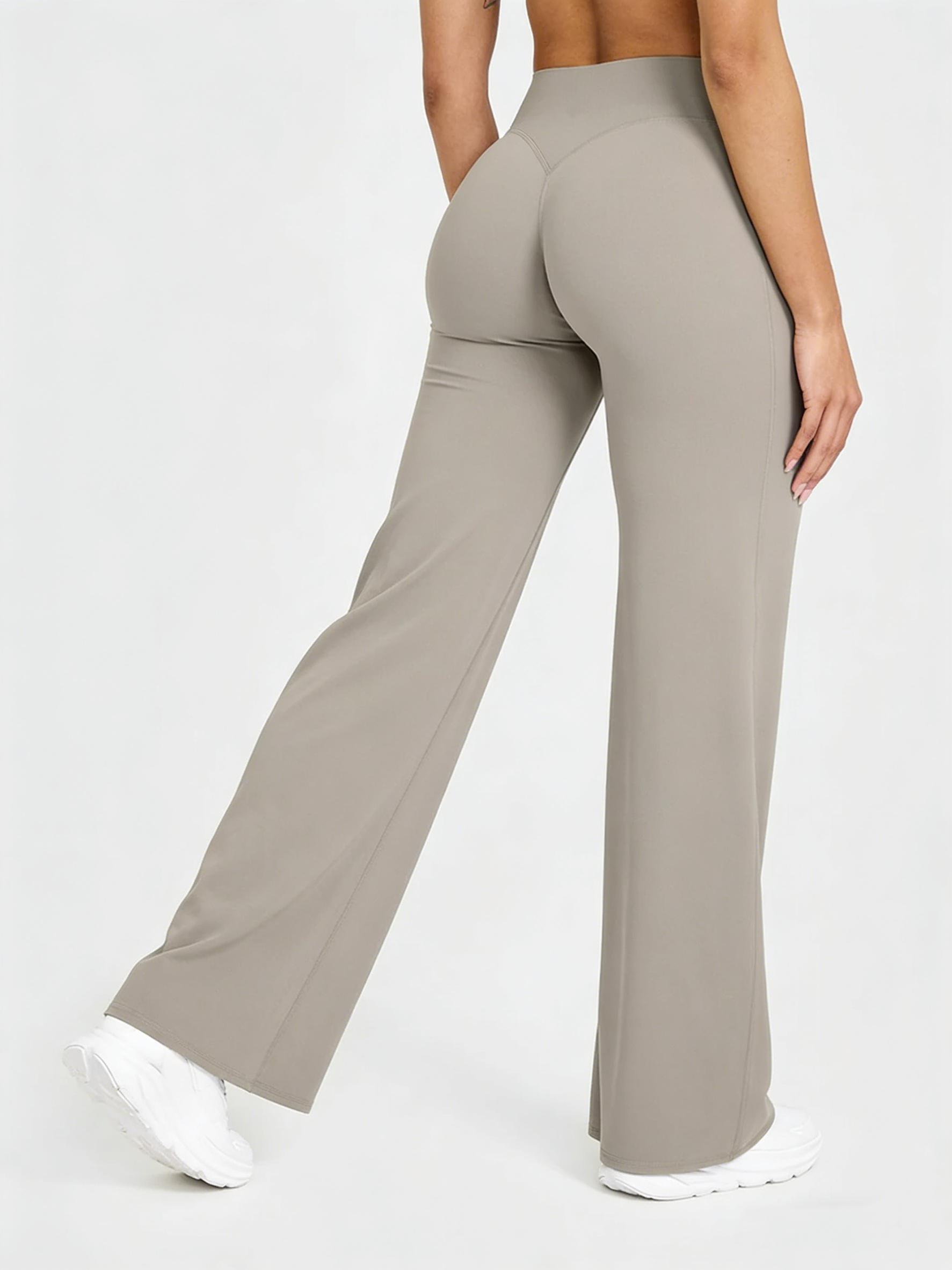 DEEFY SoftMotion Straight Leg Bottoms 30.5" & 31.5" Inseam Fitness Gymwear Women Workout Breathable Light Thin Sportswear Gym Outdoor Sports Yoga Pants Wide Sweatpants Solid Color Joggers