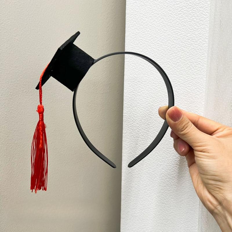 10Pcs Graduation Cap Headband, Mini Doctoral Hat Hair Clip, Graduation Decor & Photo Props, Fashion Hair Accessories for All Seasons, Perfect for Dress Up & Gift Giving