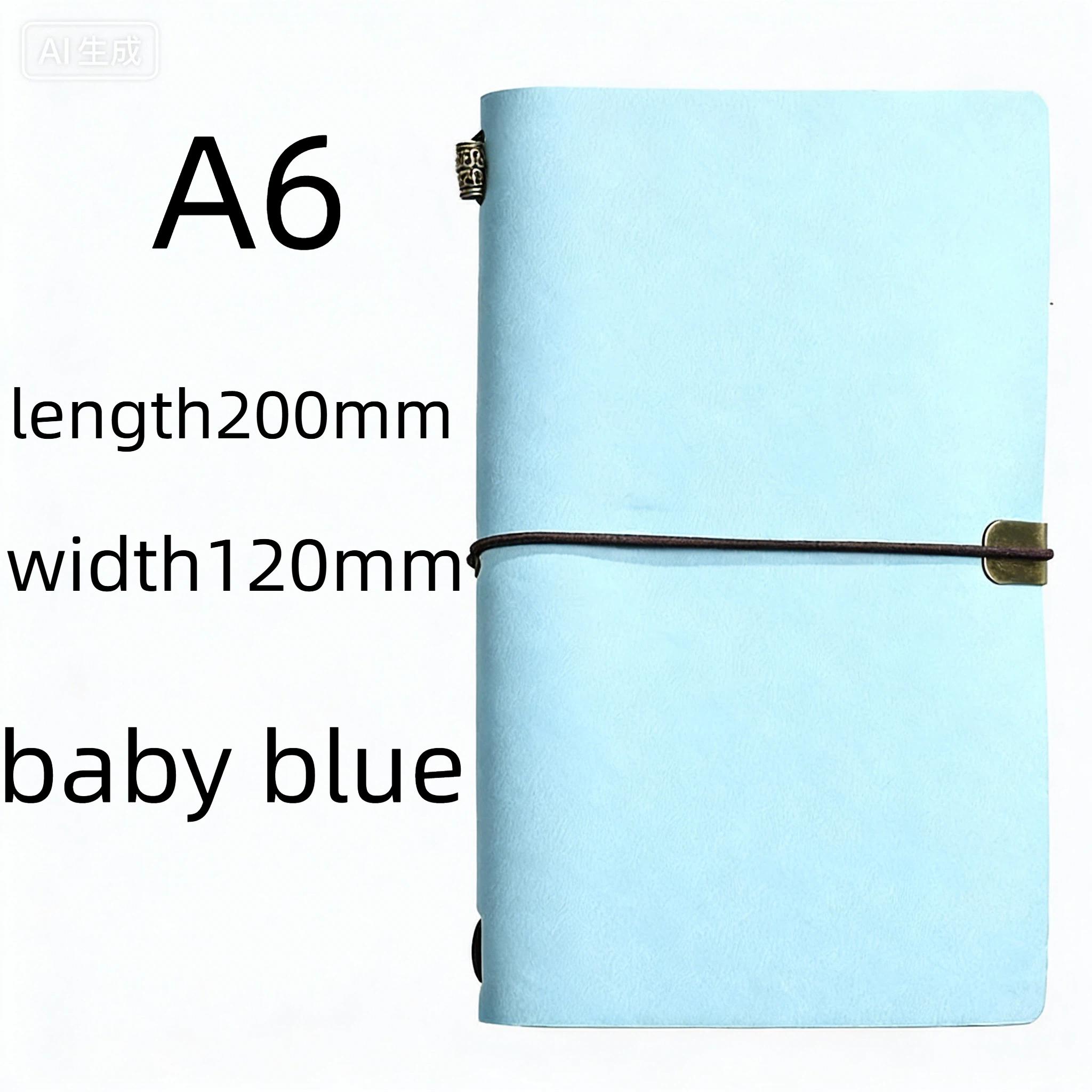 Creative A6 Bound Notebook with Kraft Paper Pages, Durable PVC Storage Bag, Ideal for Travel Diaries & School Supplies