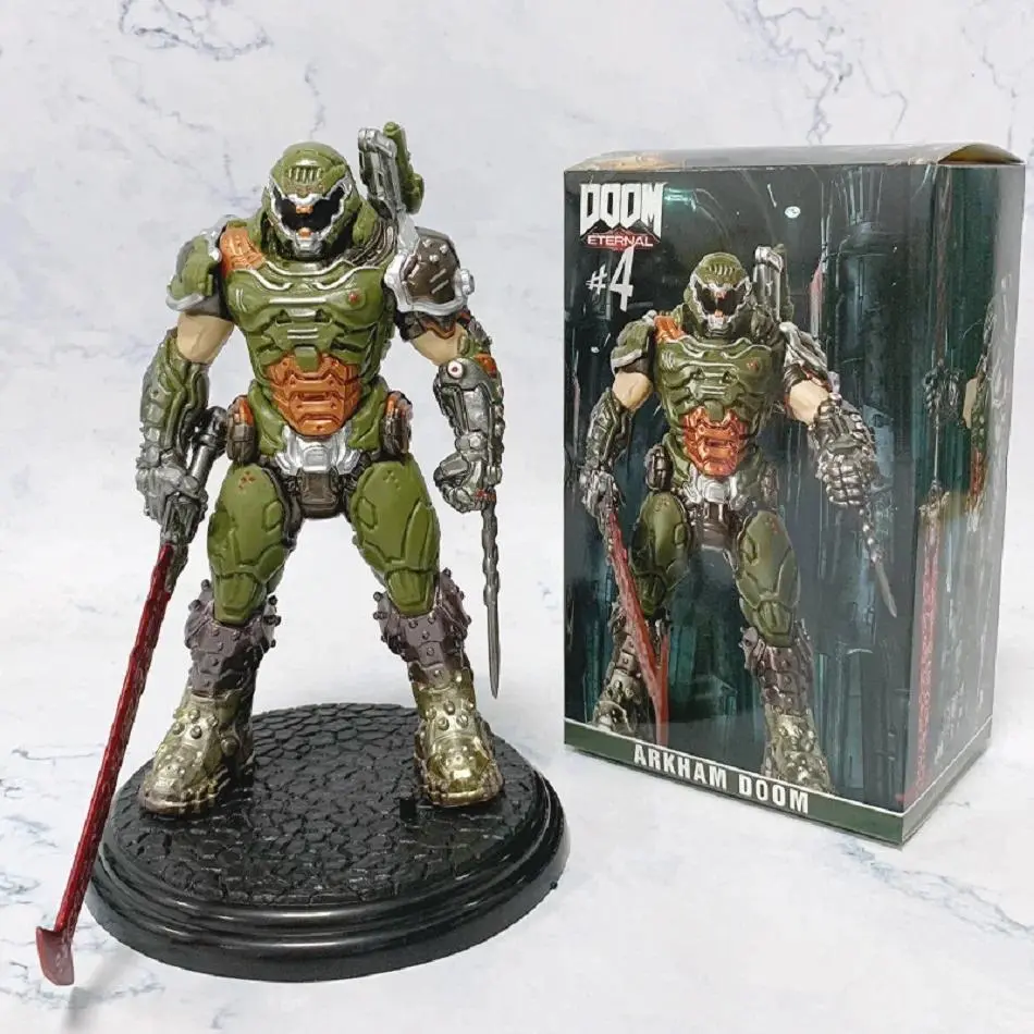 21CM Doom Slayer Eternal Action Figure Collection Model Statue Anime Destroy Hunter Akam  Figurine Desktop Ornament Pvc Toy Gift