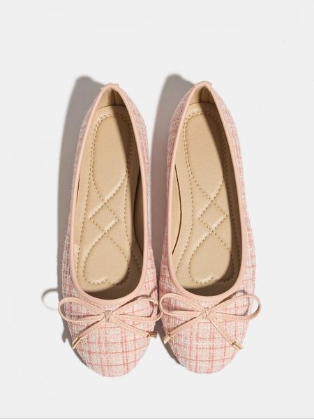 Women's Round Toe Slip-On Ballet Flats, Fashion Flat Shoes, Soft Sole Comfortable Casual Shoes, Elegant Bow Design, Perfect for Walking & Shopping