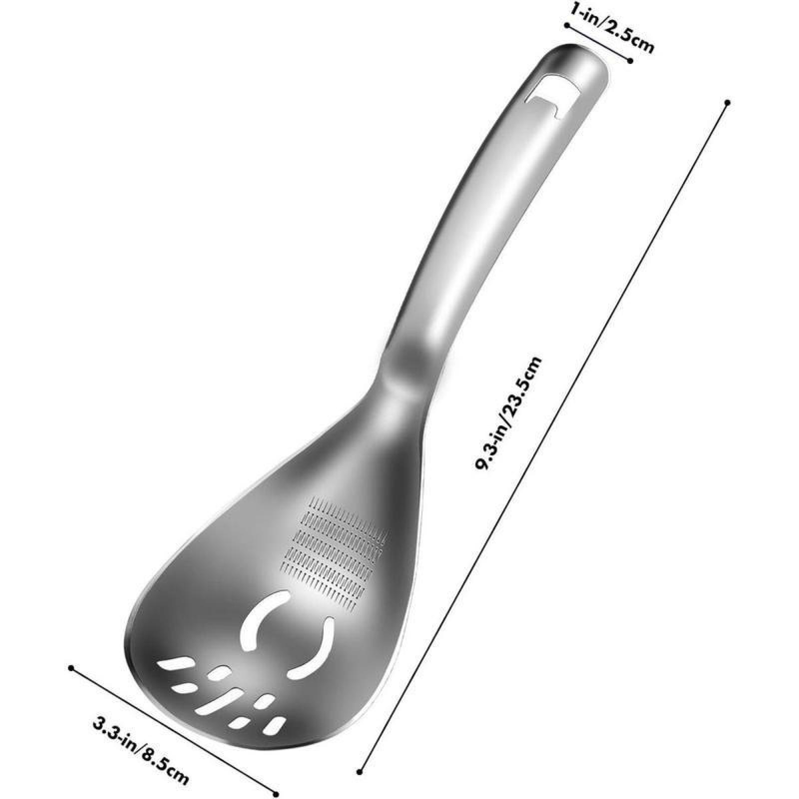 Heavy Duty Food Grade Stainless Steel--Multifunctional Potato Masher with Slotted Spoon & Raw Egg Separator, Durable Kitchen Gadget for Mashing Potatoes,Vegetables,Avocados& Beans, Easy Clean & Dishwasher Safe.