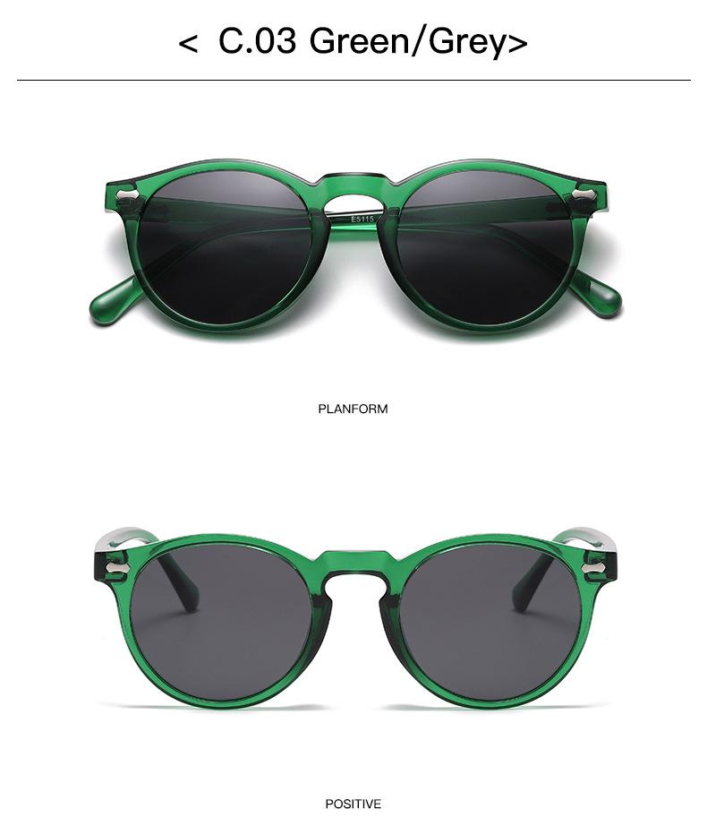 Retro Round Sunglasses Men Women Fashion Small Polarized Sun Glasses For Male Female Literary Vintage Shades Driving Eyeglasses Trendy Vintage Sunglasses