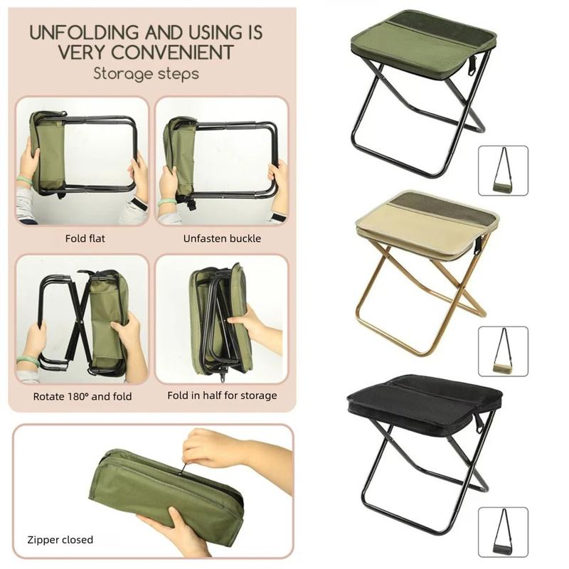 Portable Foldable Camping Chair with Carry Bag, Lightweight and Compact, Easy to Carry Outdoor Travel Picnic Chair